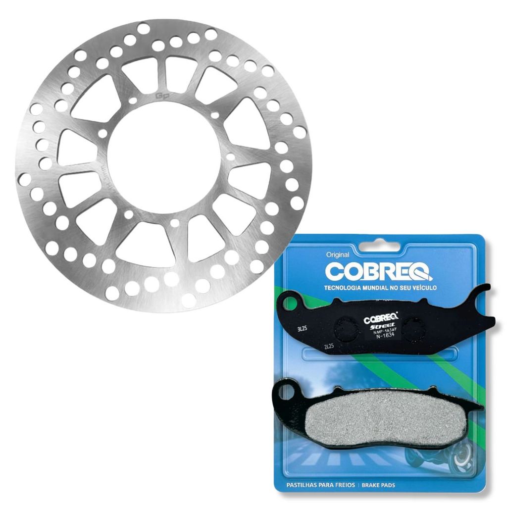 Disco de Freio Dianteiro Crosser 150 Sem Abs 2014-2017 + Pastilha Cobreq
