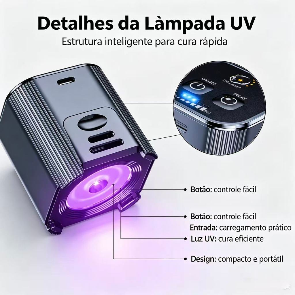 Lâmpada Ultra Violeta Cura Cola Luz led lanterna Uv Tinta Jumper Placa Reparo Celular