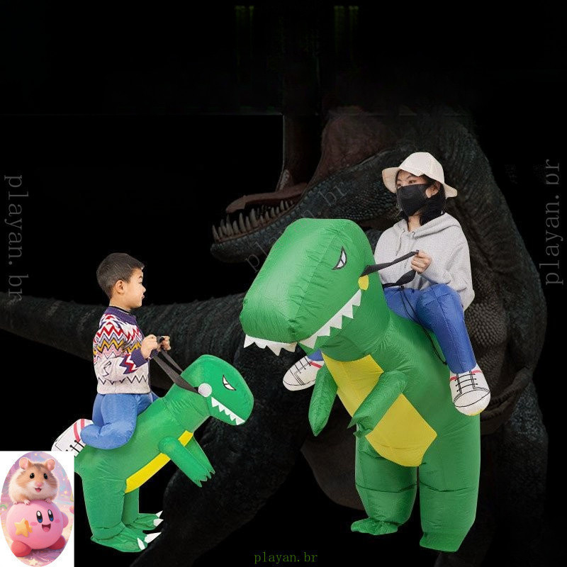 Fantasia de Dinossauro Inflável para Crianças Fantasia de Halloween para Crianças e Adultos Fantasia de Performance Engr