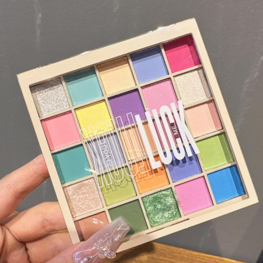 Paleta de sombras de olhos com 25 cores do arco-íris – paleta de maquiagem com tons mate e cintilantes, sombras de olhos