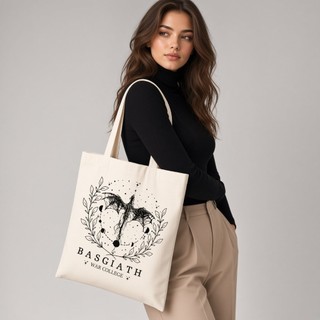 Ecobag Para Compras Com Estampa de Dragão Livro Quarta Asa Basgiath Xaden
