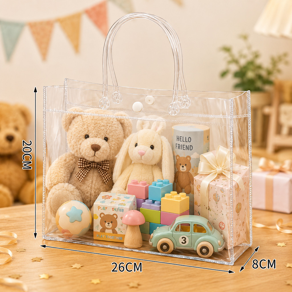 Back Field Kit 20/30/50 Bolsa Sacola Transparente Para Presente E Lembrancinha 26*20*8cm