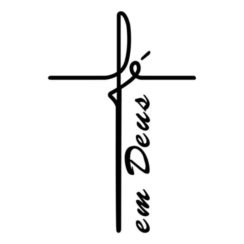 Adesivo Fé Em Deus Para-brisa Caminhão 30x20cm