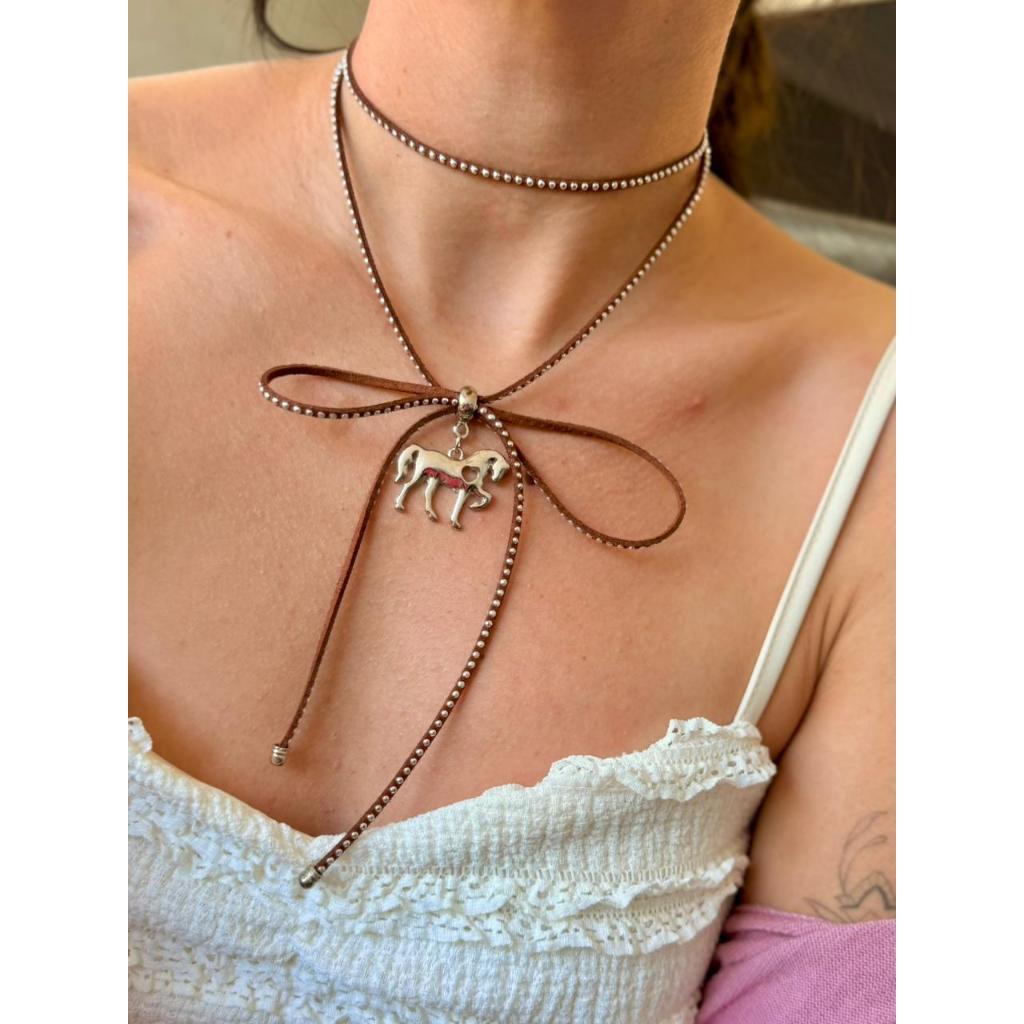 Gargantilha Boho Choker Moda Country Pingentes Delicados Gargantilha Boiadeira