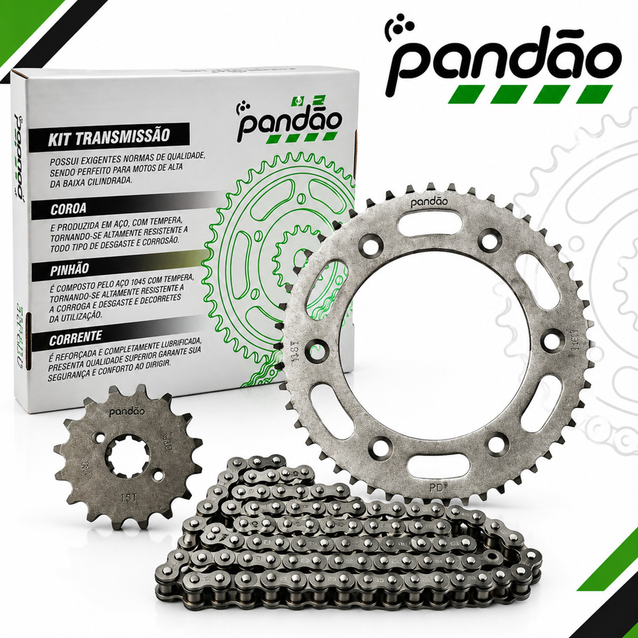 Kit Relação Transmissão Honda Nxr Bros 150 de 2003 até 2015