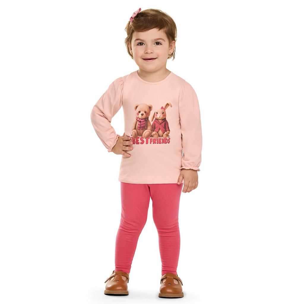 Conjunto Infantil Menina Best Friends Elian Rosa
