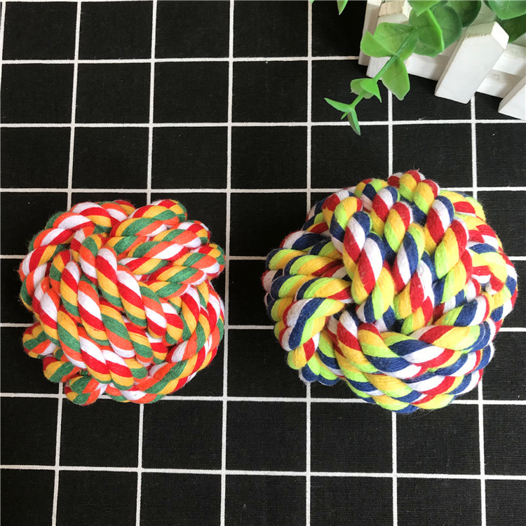 Brinquedos para animais de estimação corda de algodão brinquedo bola/corda polar bola brinquedo cão corda de algodão bri
