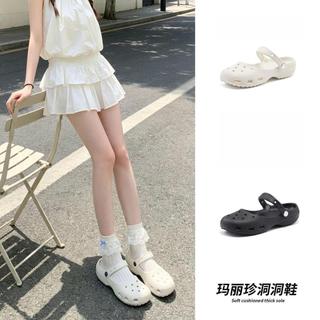 Ballet Hole Shoes 2026 Primavera Novo Estilo Mary Jane Slip-On Oco Seaside Sandálias de Praia Sapatos Preguiçosos Antide