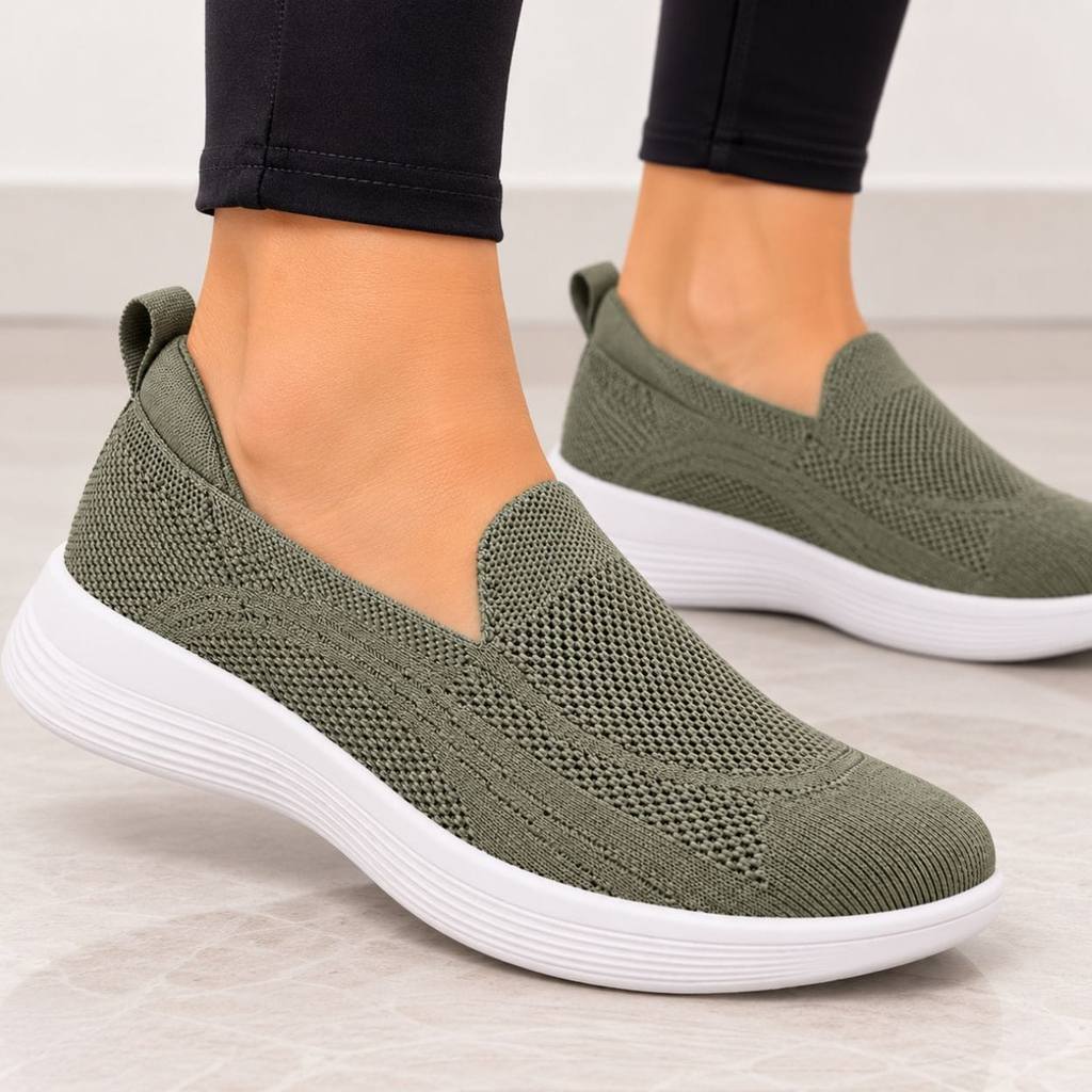 Tênis Feminino Usaflex Slip On Tricot  Leve Oferta AN03007