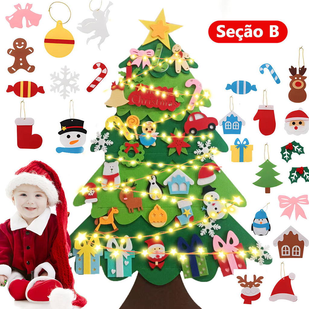 Árvore de Natal de Feltro Decorativa HX625-B
