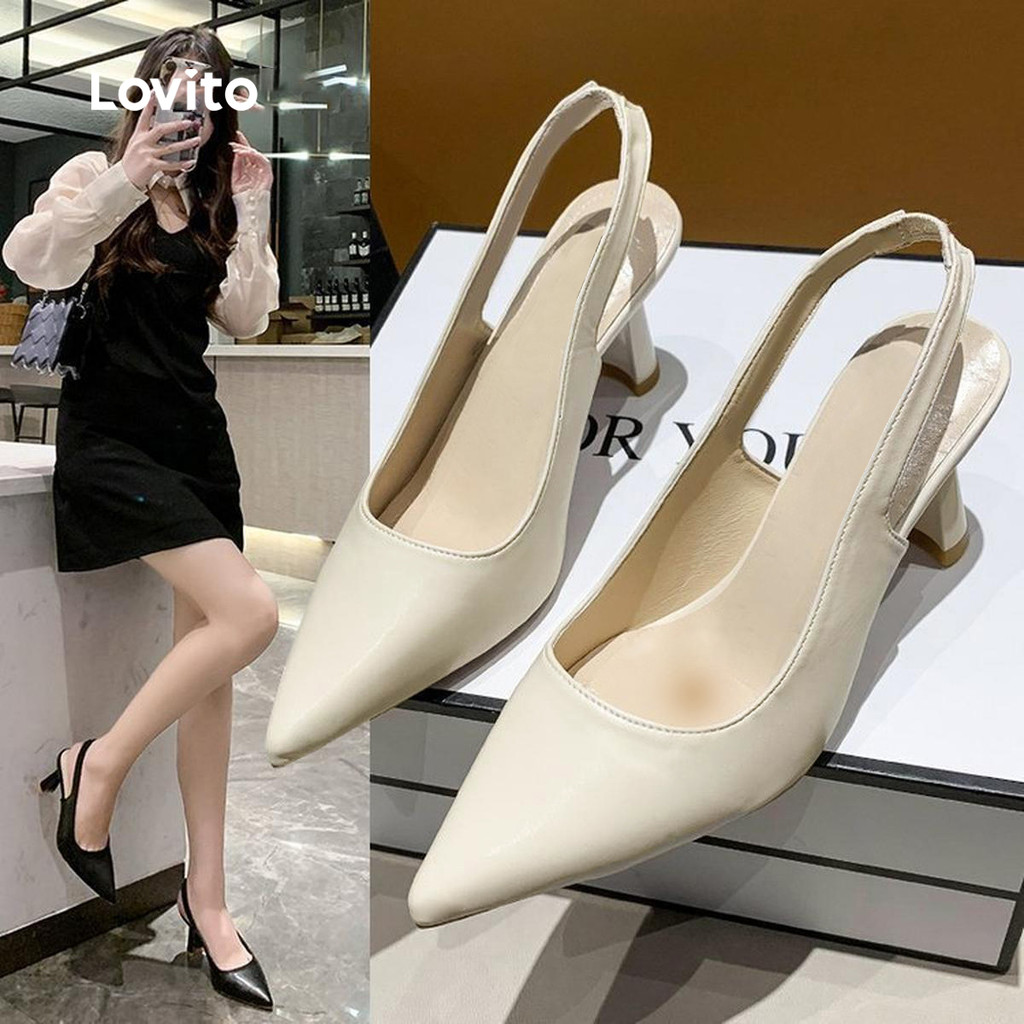 (Lovito x Ana) Elegante Salto Liso Salto Simples Para Mulheres LFA46166