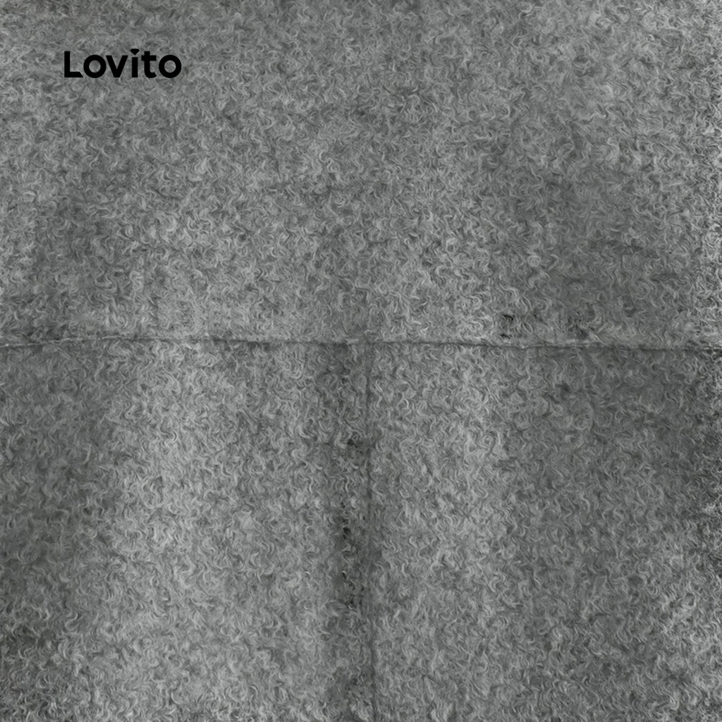 (Lovito x Ana) Casual Jaqueta Feminina Bolsos Lisos Zíper LNL54290