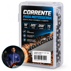 Corrente Motosserra Sabre 18" .325 .058 36D 72 Elos Compatível Toyama Vulcan