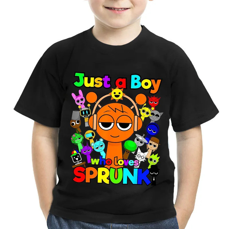 Camiseta Infantil Menino Estampada Camisa Infantil Masculina Desenho Personagem Game Colorido Manga Curta