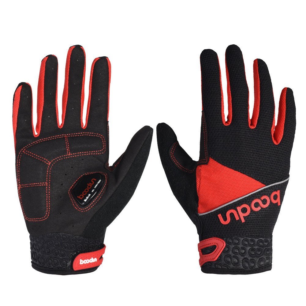 Luvas de ciclismo de silicone integral para outono, para bicicleta de montanha, com cobertura total da palma da mão O6YG