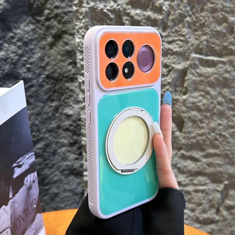 Capa para Celular Redmi POCO F9 Ultra POCO F9 Pro com Orifícios de Resfriamento, Suporte Magnético Giratório e Design Co