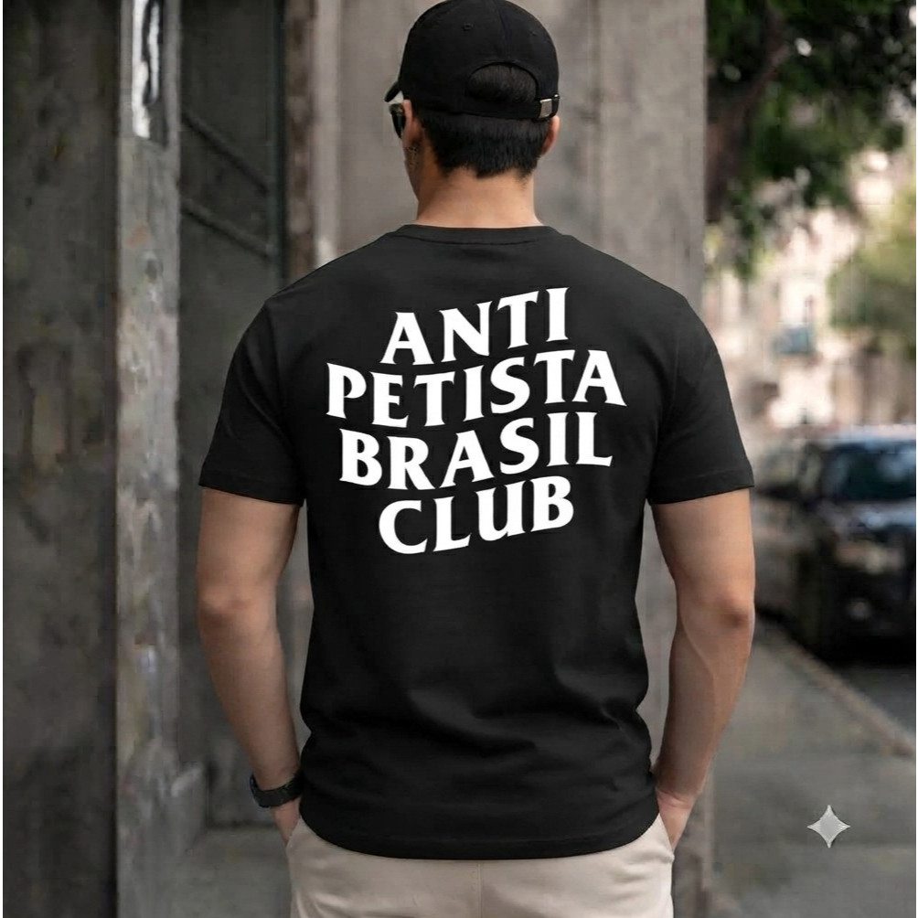 Camiseta Masculino Feminino Unissex Antipetista Brasil Club Blusa 100% Algodão