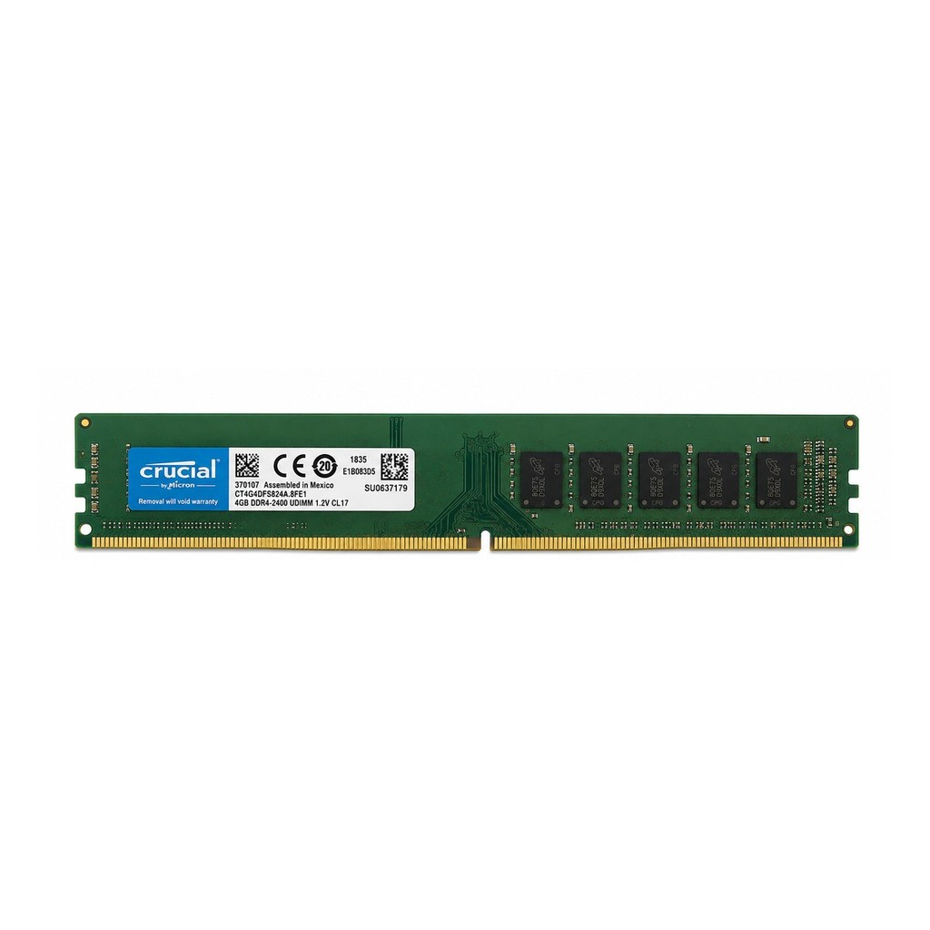 MEMÓRIA RAM CRUCIAL 4GB DDR4 2133MHZ / 2400MHZ UDIMM PARA PC DESKTOP
