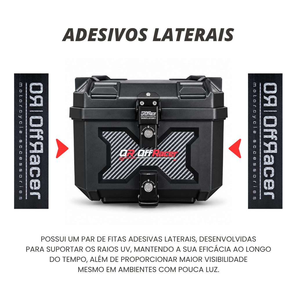 Bau Traseiro 37L Extreme Plástico Abs Trava Dupla Bauleto — imagem 2 de 2