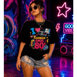 [Camiseta Premium em Algodão Puro]LA  Camiseta Retrô Flashback Anos 80 | Reviva a Melhor Época