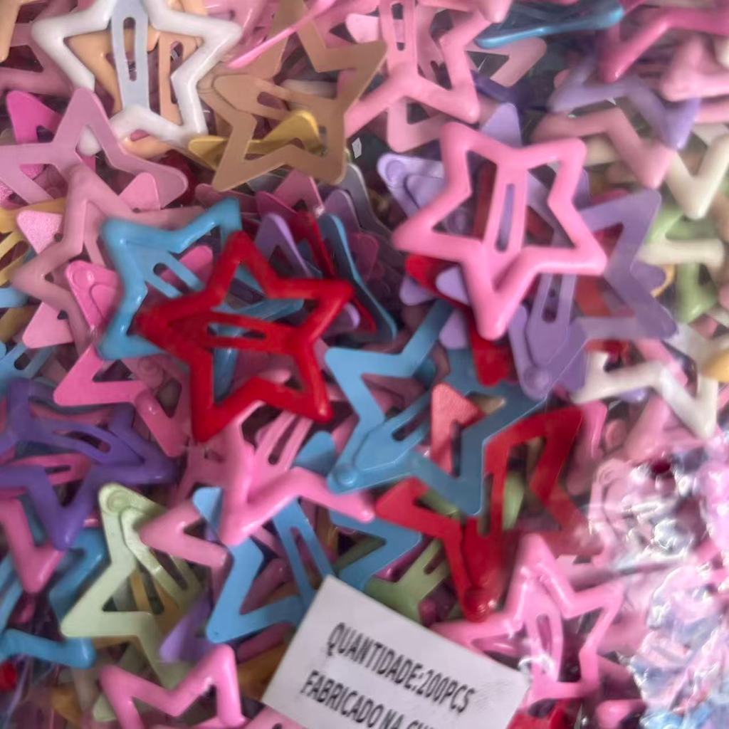 Mini Presilha em Formato de Estrela – Colorida – Atacado 200pcs