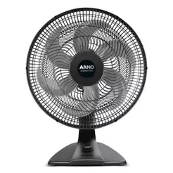 Ventilador de Mesa Arno 140W Preto com Cinza VD2E Essential 3 Velocidades 220V
