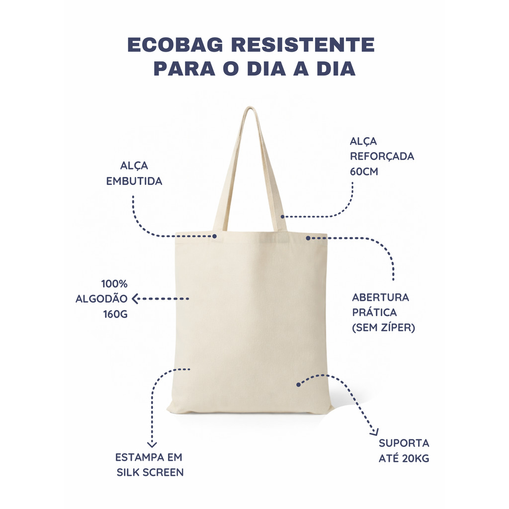 Bolsa Sacola Ecobag Nossa Senhora Aparecida ecobag crista tote bag — imagem 2 de 2