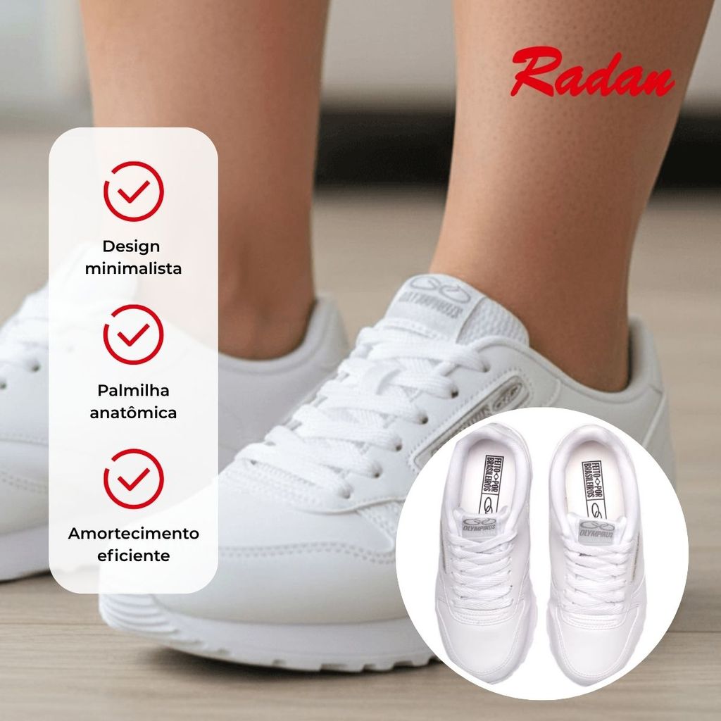 Tênis Unissex Olympikus Jogging Branco · foto 2