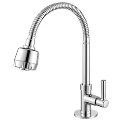 Torneira Gourmet Flexível 1/4 para Pia Cozinha Mesa/Bancada Resistente Jato Duplo