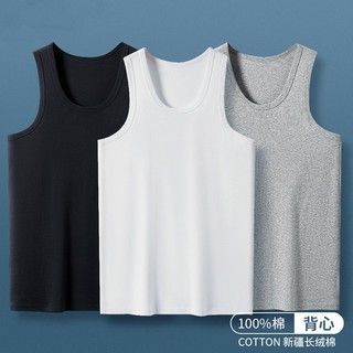 Colete masculino de algodão puro com fundo solto em forma de I colete esportivo obstáculos Fitness verão Casual roupa in