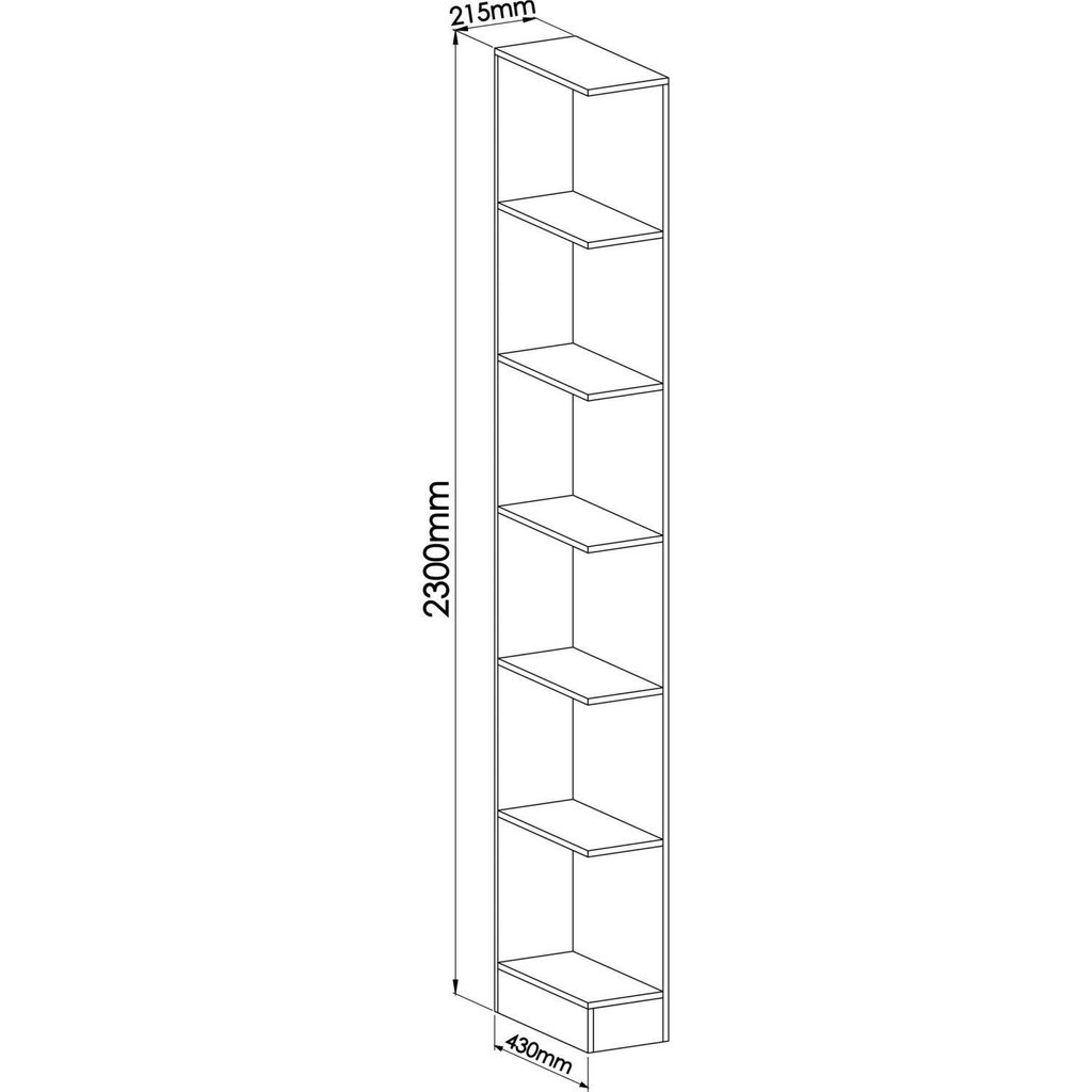 Módulo Cantoneira 6 Prateleiras Requinte+ 100% MDF Marrom/Macadâmia Macadâmia · foto 2