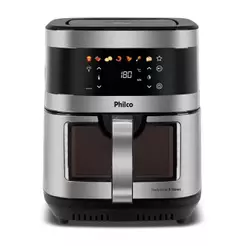 Air Fryer Philco 9L Visor Glass Painel Digital PAF90C