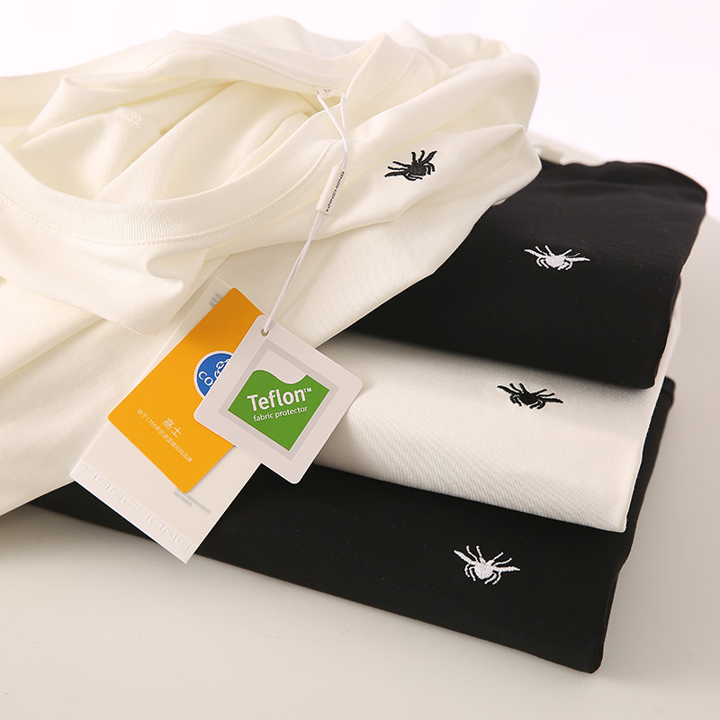Tecnologia Líquida Amônia Preta!Algodão macio de água fria!Respirável absorvente de suor primavera verão masculino borda