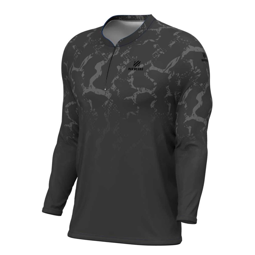 CAMISA DE PESCA MAR NEGRO CAMISETA MASCULINA COMBAT  PROTEÇÃO UV - MAR NEGRO