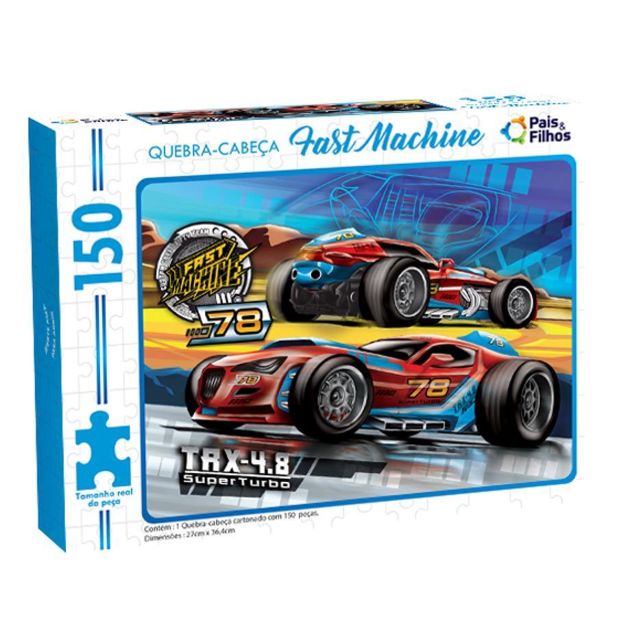 Quebra-Cabeça Fast Machine 150 Peças 4anos+ Pais e Filhos Quebra Cabeça Pais e Filhos 150 peças