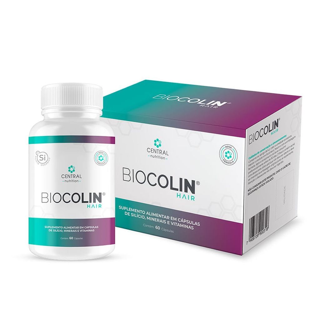 Biocolin Hair - 60 Cápsulas - Central Nutrition em Oferta na Shopee