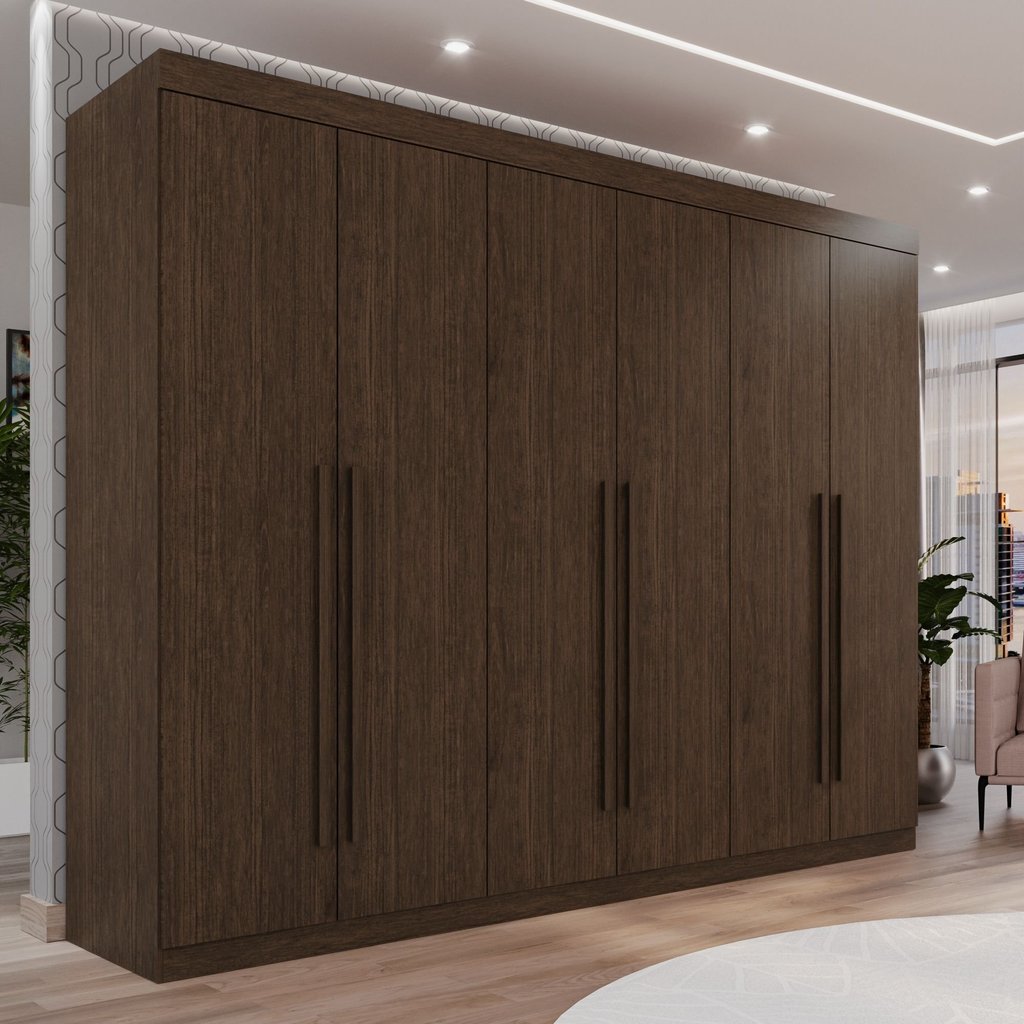 Guarda Roupa Casal 6 Portas 6 Gavetas Gramado 100% MDF New Canion em Oferta na Shopee