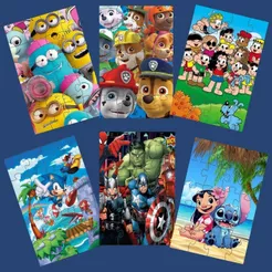 Quebra Cabeça 20 Peças Grande Infantil Varios Desenhos Jogo Criança 20x25cm