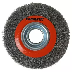 Escova de Aço Circular Famastil 6” com Furo 1.1/4” — Para Limpeza e Desbaste de Metais