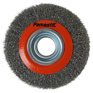 Escova de Aço Circular Famastil 6” com Furo 1.1/4” — Para Limpeza e Desbaste de Metais em Oferta na Shopee