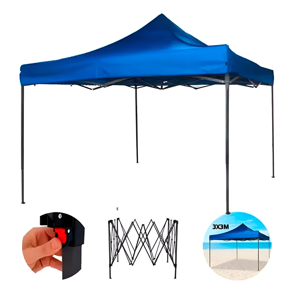 Tenda Articulada Praia 3x3m Gazebo Barraca Dobravel Camping em Oferta na Shopee