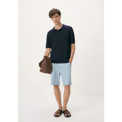 Bermuda Básica Masculina Chino Em Linho