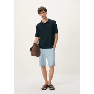 Bermuda Básica Masculina Chino Em Linho em Oferta na Shopee