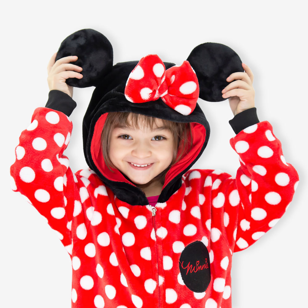 Macacão Kigurumi Infantil de 7 a 8 Anos Minnie - Disney em Oferta na Shopee
