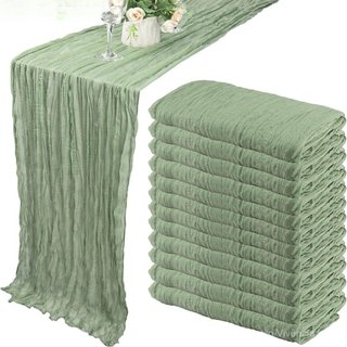 Toalha De Mesa De Gaze SOMEDAYZL0M , Corredores Vintage 90x180/300cm , Decoração Rústica De Casamento Country