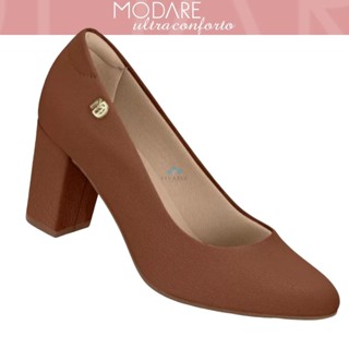 Sapato Scarpin Modare Feminino Salto Bloco Elegância Ultraconforto Original em Oferta na Shopee