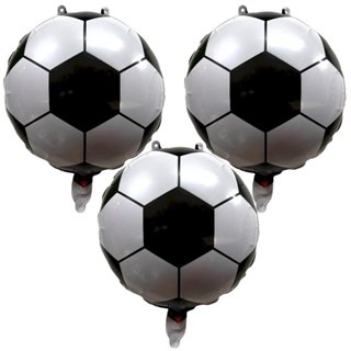 Kit 15 Balão Metalizado Bola De Futebol 45cm Festa Decoração em Oferta na Shopee