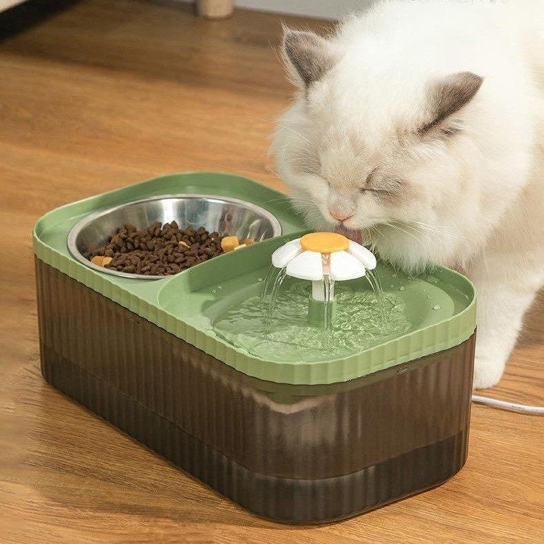 Fonte Bebedouro e Comedouro Para Gatos E Cães Automático 3 Litros Pinduoduo