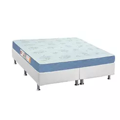 Conjunto Box King: Colchão Espuma Castor D45 Sleep Max + Base CRC Courano White(193x203)