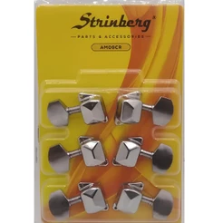 Tarraxas Semi Blindadas Violão Cromadas Strinberg 3x3 Aço AM06